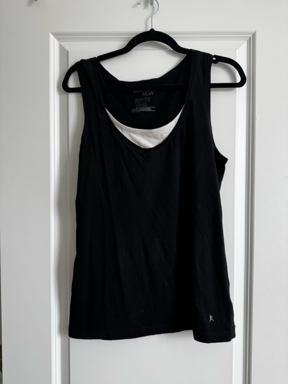 Danskin Now Black Tank with White Inner Layer